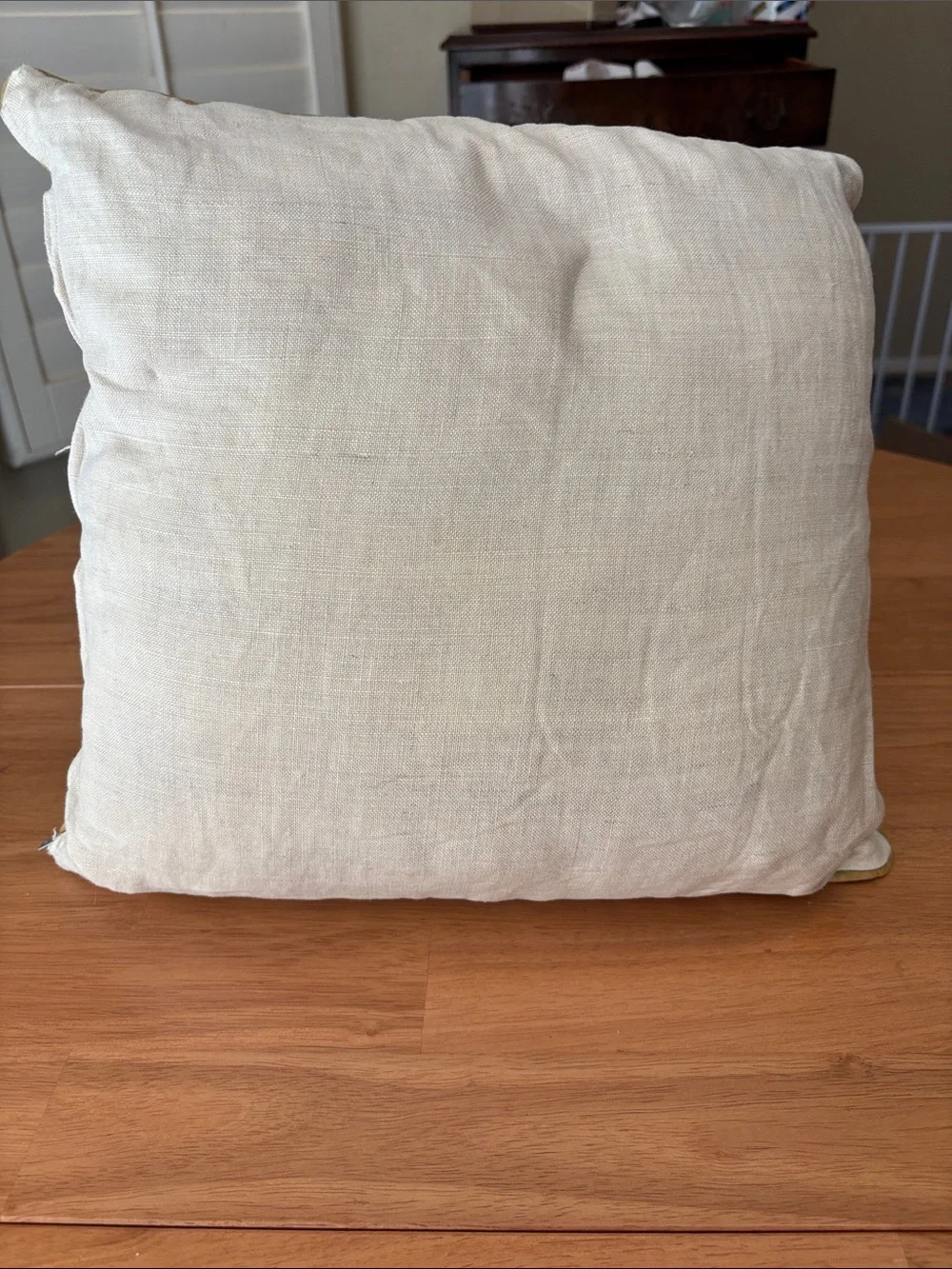 Handcrafted Vintage Floral Hooked Pillow ~ Fiber Art ~ See Photos ~ As-is ~ 70s